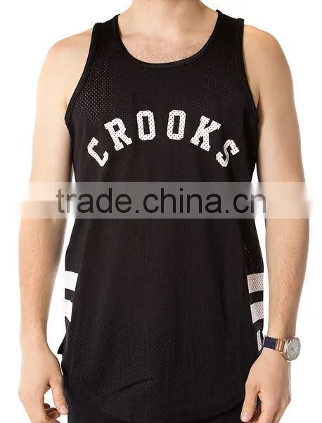 Wholesale Plain Gym Stringer Men's Tank Top In Bulk 2015 photo-2