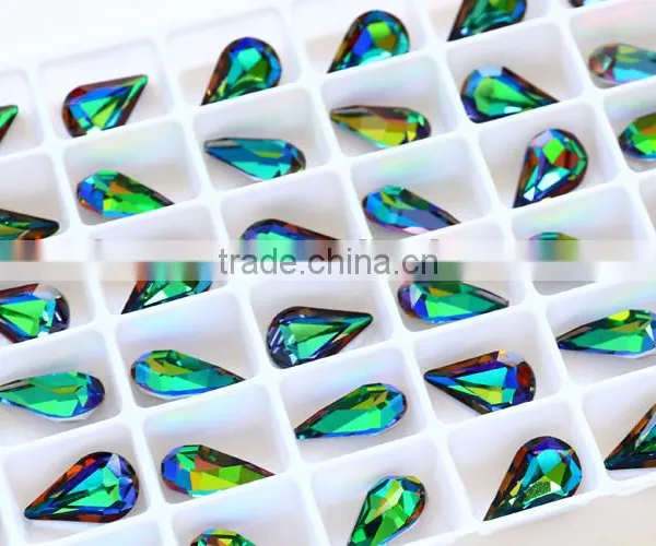 K9 Crystal VM001 Color Drop Point Back Glass Stone Jewelry Stone photo-5