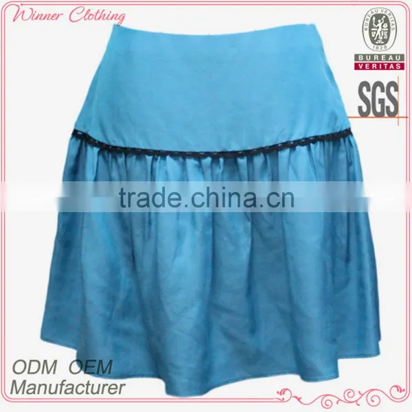 Women's Clothing Directly Manufacturing Hot Sexy Mini 2015new Fashion Blue Petti Skirt