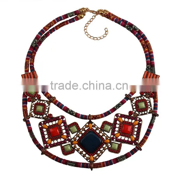 Europe and the United States Ethnic Indian Hand-woven Ethnic Style Necklace photo-6