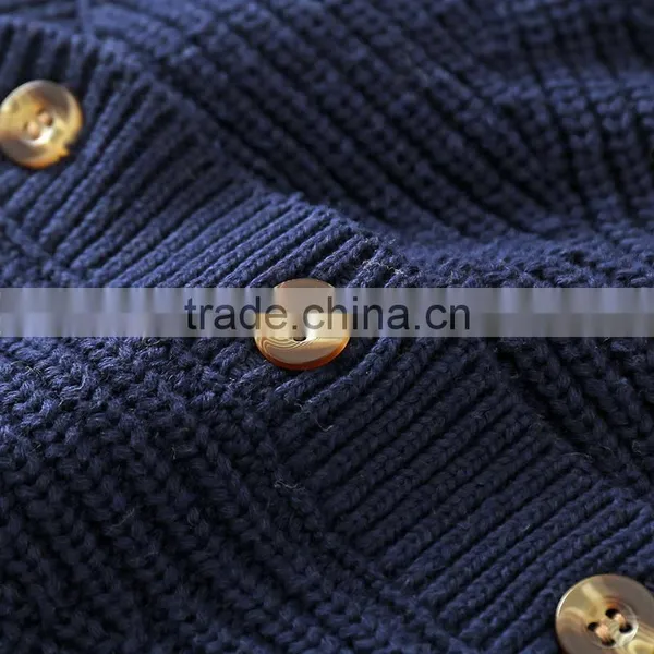 S33461W Boy Sweaters Pure Color 100% Cotton Knitted Pullover Sweaters photo-5