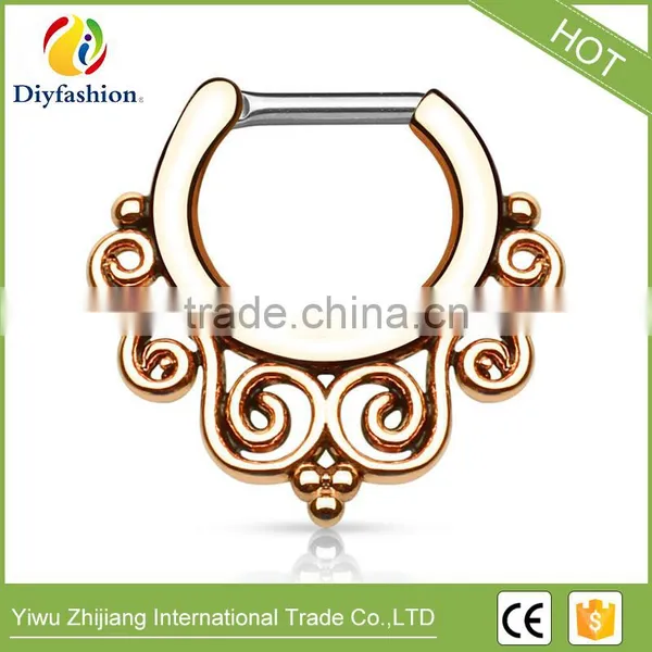 Hot Sell Body Jewelry Colorful Various Styles Titanium Septum Nose Ring photo-5