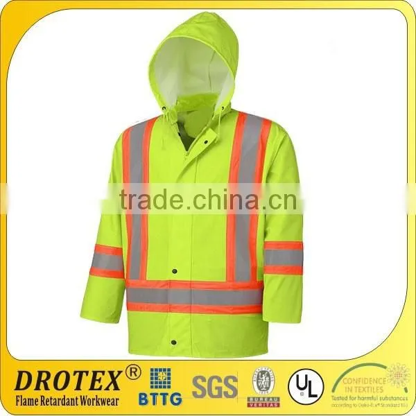 Flame Resistant Stretch Hi-Vis Rain Jacket photo-3