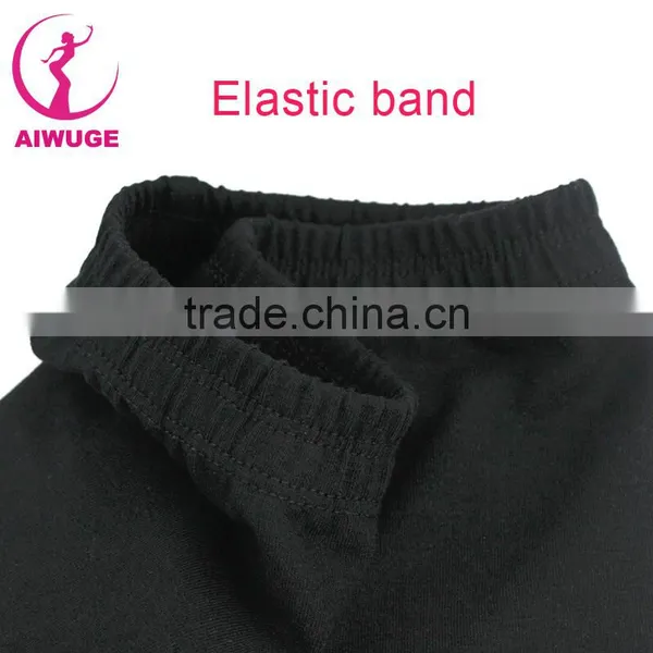 Gymnastics Casual Ballet Pants Black Cotton Girls Kids Capri Pants photo-5