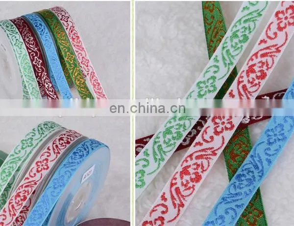 Personalized Jacquard Shiny Metallic Polyester Ribbon photo-3