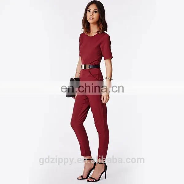 Midi Sleeve High Waist Jumpsuit for Women 2015 photo-4