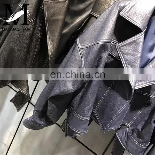 Ladies Latest Fashion Girl Casual Leather Jacket Real Women Leather Jackets photo-6