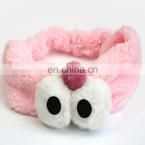 Cute Korean Style New Headband Big Eye Fleece Female Beauty Makeup Hair Headband photo-4