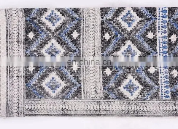 Indian Rug Dari Rugs Woven Mat Cotton Floor Runner Yoga Mat 3x5 Ft Bohemian Carpet photo-3