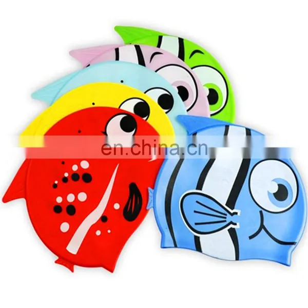 Silicone Fish Cartoon Swimming Caps for Kids photo-6