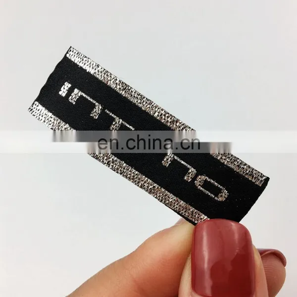 Maker Garment Labels Fabric Labels Silver Metallic Woven Label photo-5