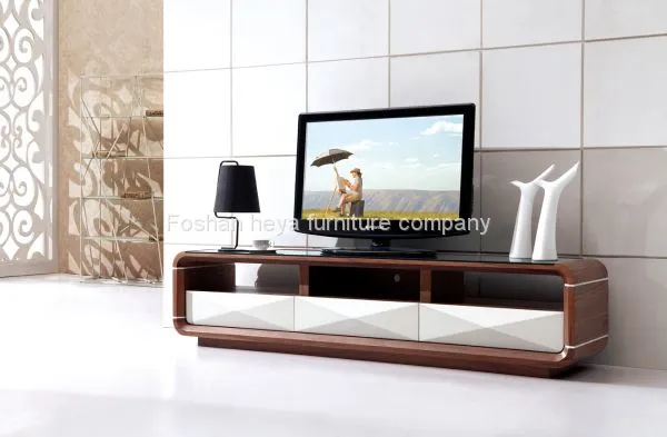 New design Wooden+Glass TV Stand