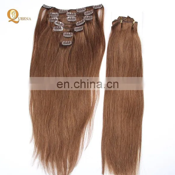 Virgin Human Hair Clip in Hair Extensions Including Wholesale Virgin 18 6# Brazilian photo-2