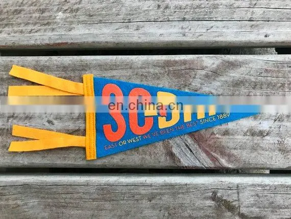 Promotional Logo Printed Felt Triangle Pennant Flag Banners photo-4