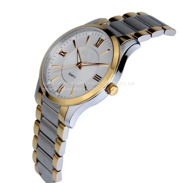 Men Stainless Steel Watches With Golden Bezel photo-2
