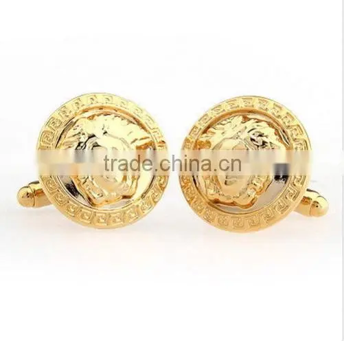 Gold Medusa Greek Mythology Protectres?s Novelty Wedding Mens Cufflinks photo-3