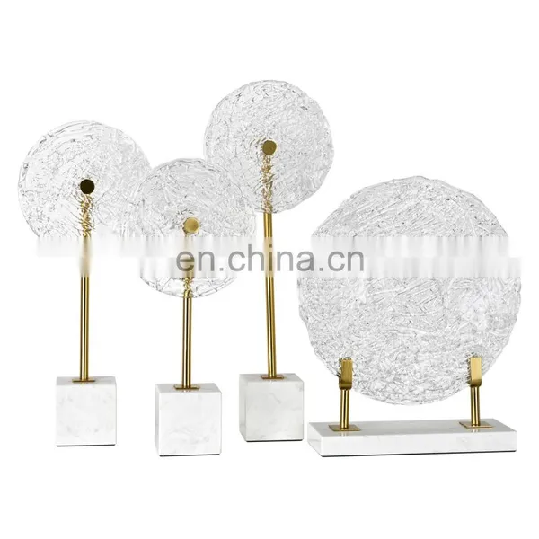 Office Table Foscarini Modern Decoration Gold Decor Glass Stone Art Craft