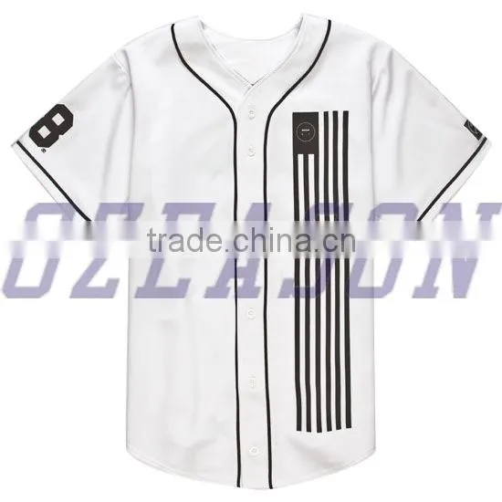 100% Cotton Plain Baseball Jerseys,Custom Baseball Uniforms photo-2