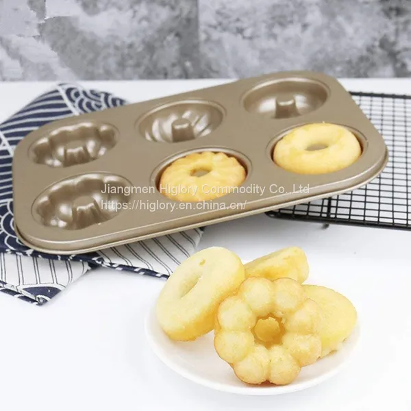 High Quality Muffin Mold Baking Bakeware Tools Non Stick Carbon Steel 6 Cup Cake Mold Pan Baking Pan photo-5