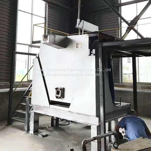 Aluminum Alloy Melting Furnace Spot 500 kg Dump Crucible Melting Furnace photo-2