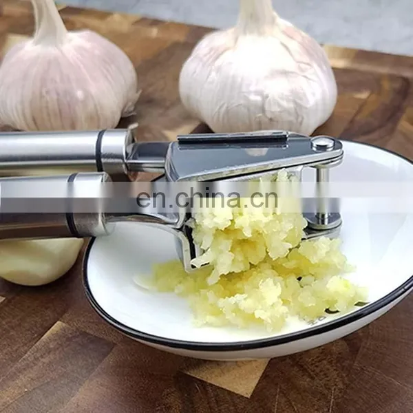 Custom Logo Amazon Online Shopping Kitchen Accessories Manual Stainless Steel Garlic Press Crusher Mincer With Peeler And Brush photo-4