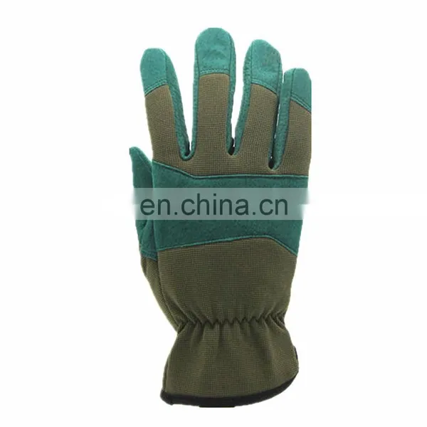 Factory Custom Industrial Construction Cowhide Warm Leather Work Safety Mechanical Gardening Gloves photo-3