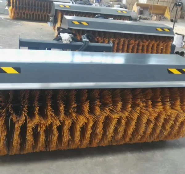 Skid Steer Loader Attachments Road Sweeper Made in China Skid Loader Road Sweeper photo-2