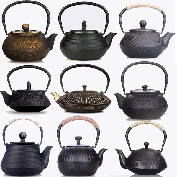 800ml Free Handmade Samovar Cast Red Mini Iron Teapot Cast Iron Kettle Teapot Tea Set Rom Clay Ename photo-5
