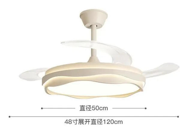 Master bedroom dining room invisible fan light, silent high wind full spectrum lighting fixture fan, ceiling fan（Wechat:13510231336）