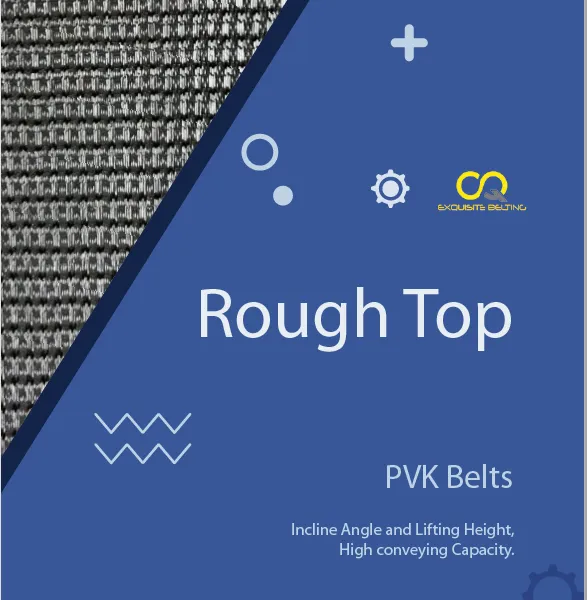 6mm Rough Top Black PVK Conveyor Belt
