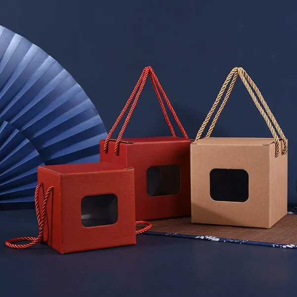 Paper Gift Box With Window Handle for Mug photo-3