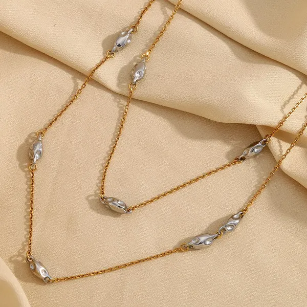 Wholesale Stainless Steel Necklace Set 5 Pcs 304 Steel Anti-Tarnish Hypoallergenic Bulk Order photo-5