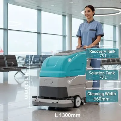 Karler Double Brush Walk-Behind Self-Propelled Floor Scrubberr K6