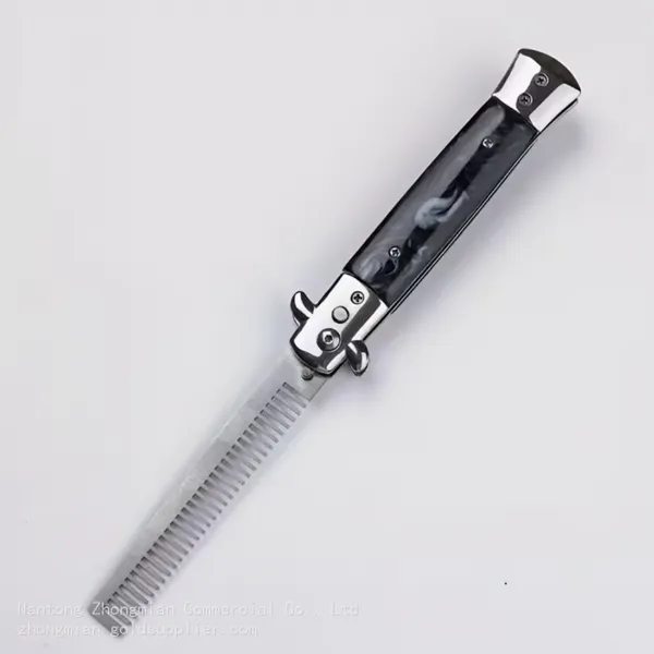 SS Knife Comb With OEM UV Print on Different Material Handle in OEM Individual Box