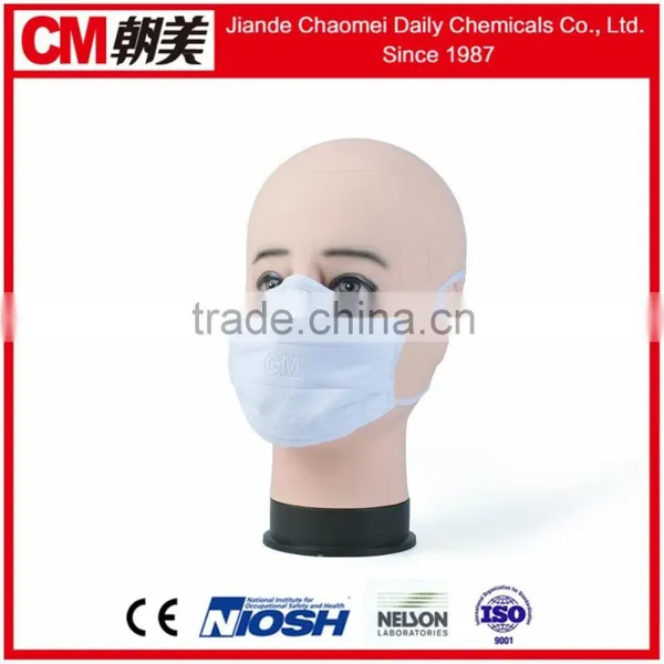 CM White Cotton Face Mask