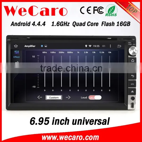 Wecaro WC-2U6005 Android 4.4.4 2 Din 6.95" Car Dvd Player for Universal Car Stereo With Gps Bluetooth Radio Wifi 3g Playstore photo-3