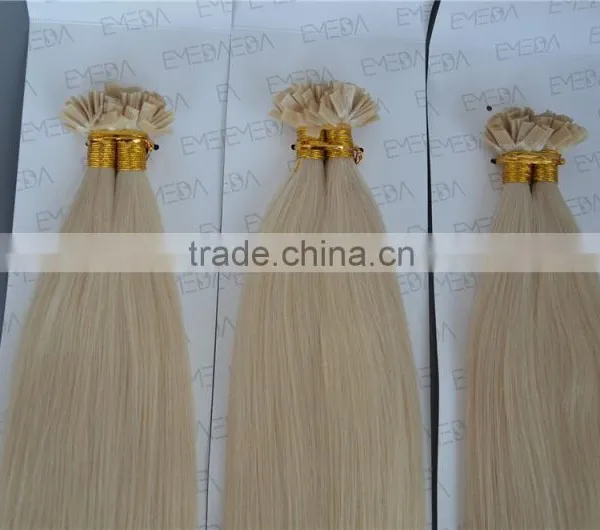 100 Keratin Tip Human Hair Extension White Silk Strand Hair Extensions Supplier's Choice photo-3