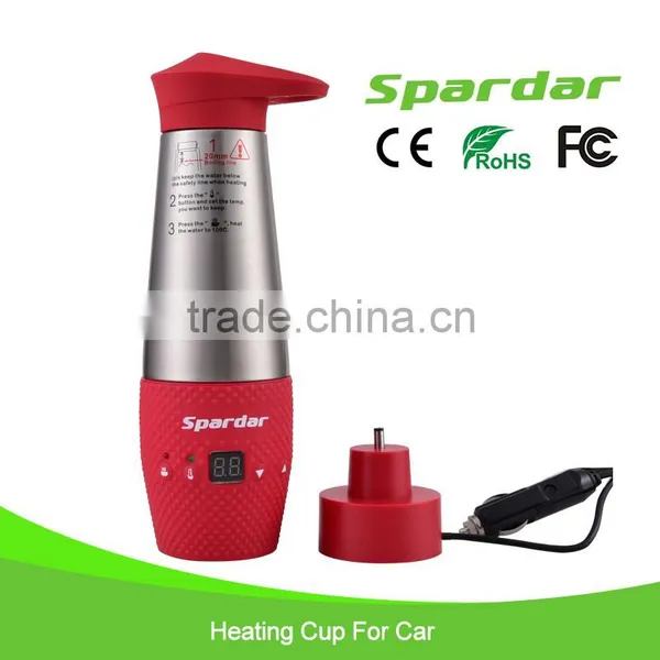 Car Travel Coffee and Tea Flasks Mug Water Heated Boil Cup photo-6