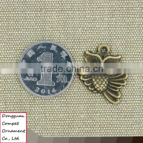 Wholesale Diy Accessories Green Bronze Zinc Alloy Jewelry Wings Owl Pendant photo-4