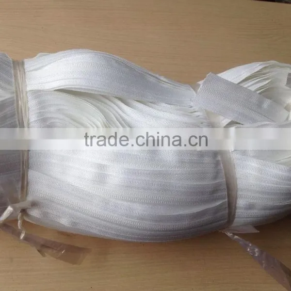 White Long Chain Nylon Zipper photo-3
