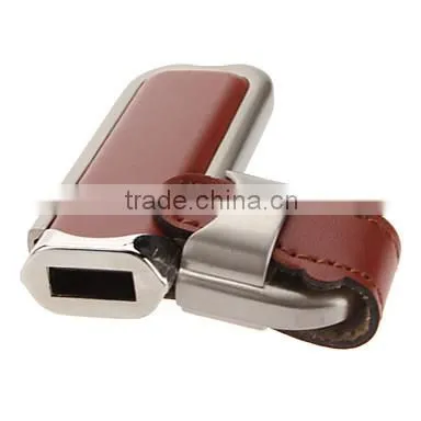 Wholesale China Bulk 4gb Leather Usb Flash Drives With LOGO photo-2