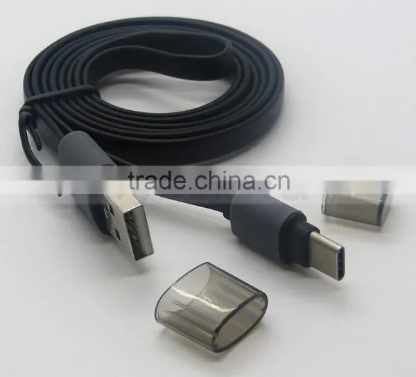For Huawei USB 3.1 Data Charge Type C Cable Flat Color Noodle Cord photo-4
