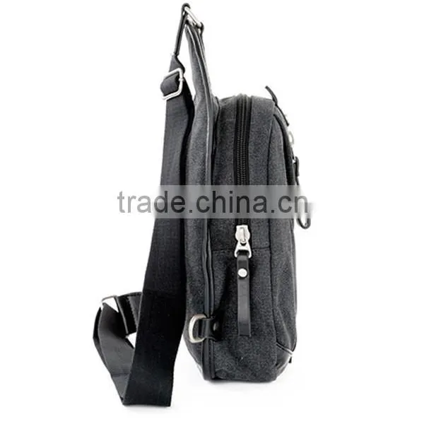 Leisure Style Canvas Leather Material Men Chest Bag photo-4