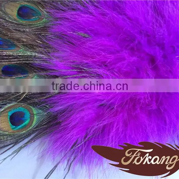 Party Supplies Type Decorative Fluffy Marabou Fan And Peacock Feather Fan For Party Decorations photo-5