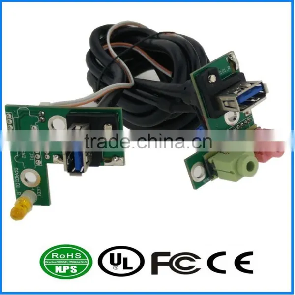Computer Case Front Panel Mount Dual USB Cable+ Audio Cable photo-2
