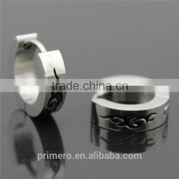 Men Women Stainless Steel Stud Earrings Small Circle Tattoo High Quality Fashion Jewelry photo-2