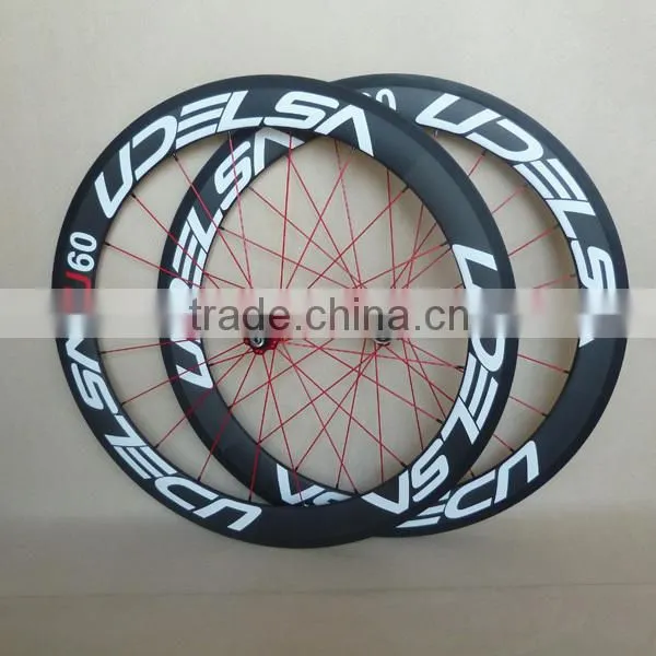 700C UDELSA Carbon Road Wheels 60mm UD Matt