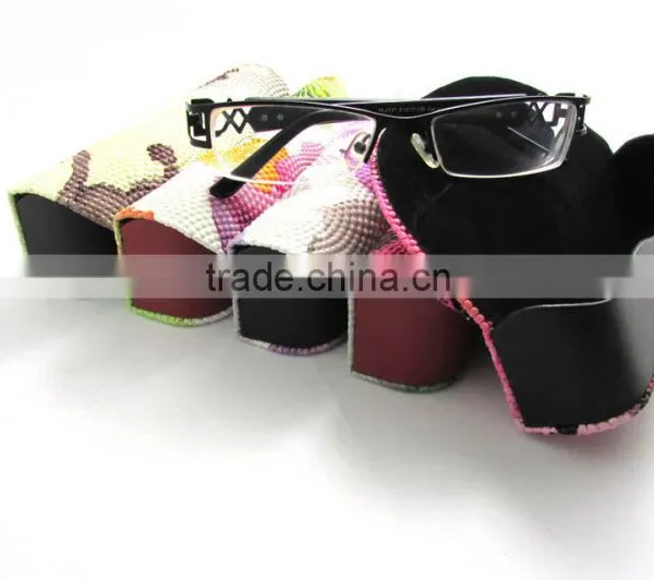 Colorful Solide Handmade Eyeglasses Case photo-3