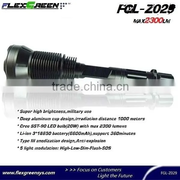 Rechargable 18650 Battery SST-90 LED Flashlight photo-2