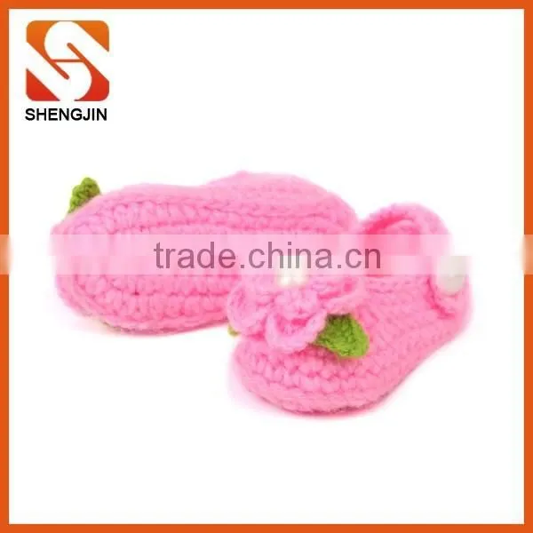 Good Quality Cheap Soft Crochet Baby Shoes Free photo-3